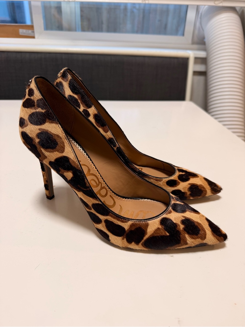 Sam Edelman Leopard Print Pointed Toe Stiletto Heels